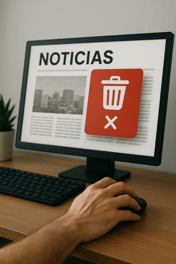 eliminar noticias de google
