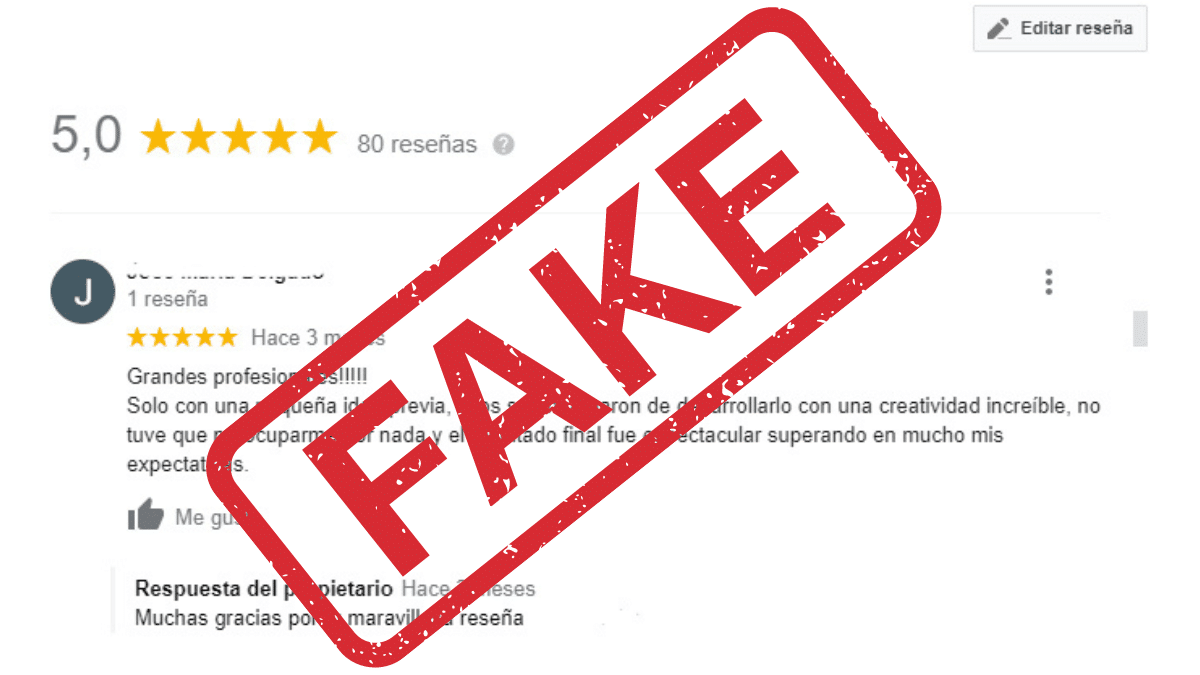 reseñas falsas