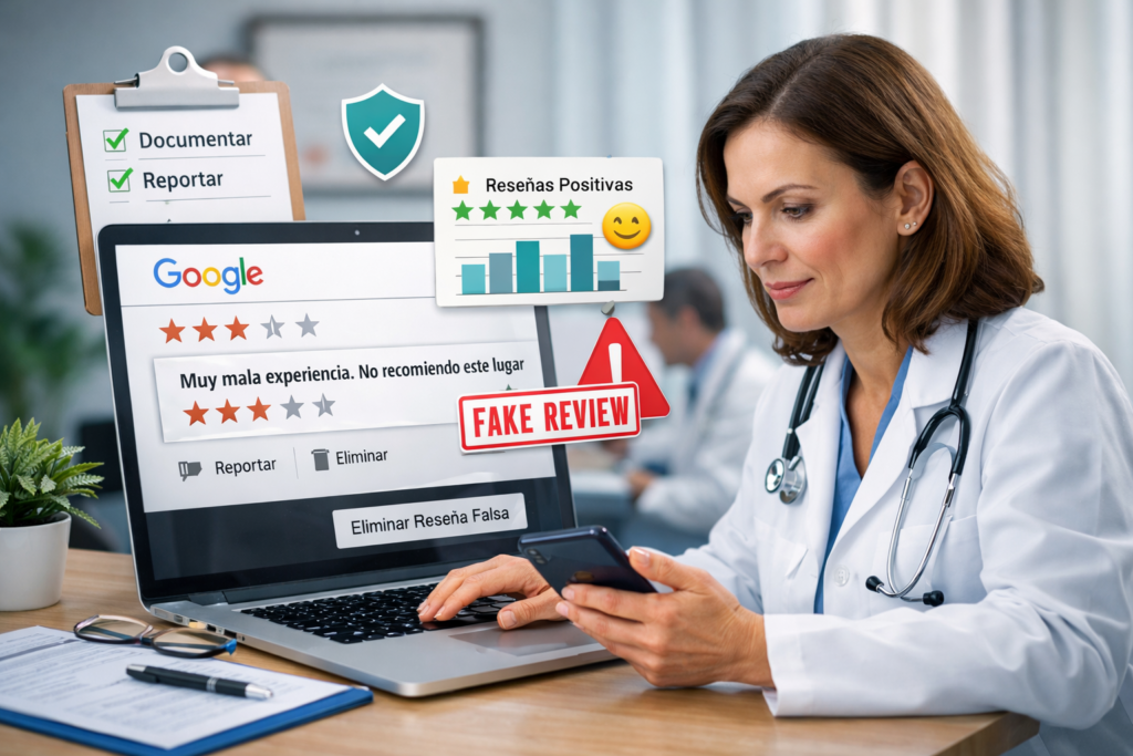 gestión de reseñas negativas en Google para médicos y opiniones de paciente