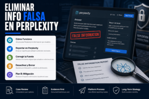 Perplexity dice información falsa sobre mí o mi empresa: cómo responder