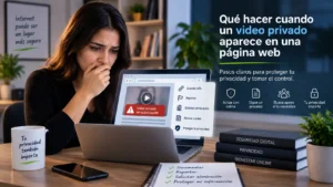 Qué hacer cuando un video privado aparece en una página web