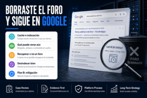 El efecto captura de pantalla: borrar un post en un foro no lo borra de Google