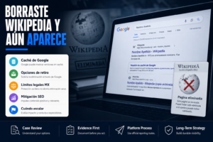 Cuando una página borrada de Wikipedia sigue definiendo lo que muestra Google